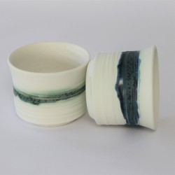 Duo paysage de tasses à thé de Sabine Besnard Céramiques