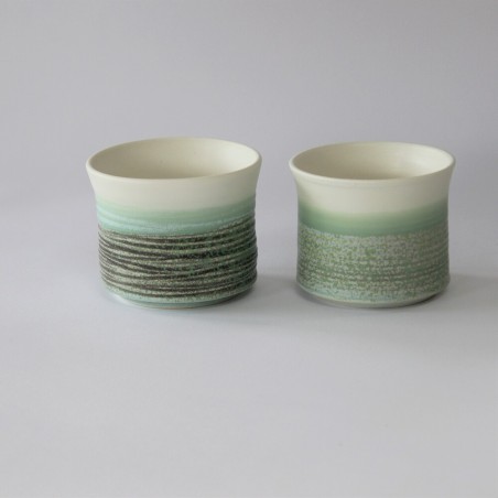 Duo paysage de tasses à thé - Vert Lichen