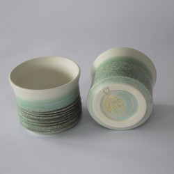 Duo paysage de tasses à thé - Vert lichen